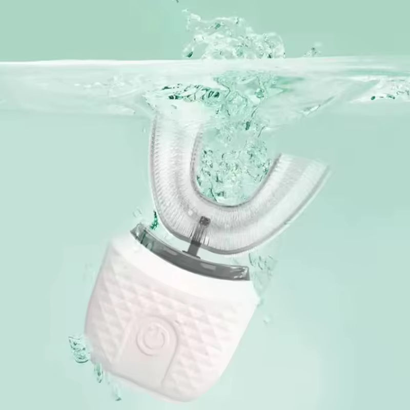Wireless Silicone Electric Toothbrush 360 Degrees Automatic Ultrasonic U Shaped Travel Home Use Teeth Brush