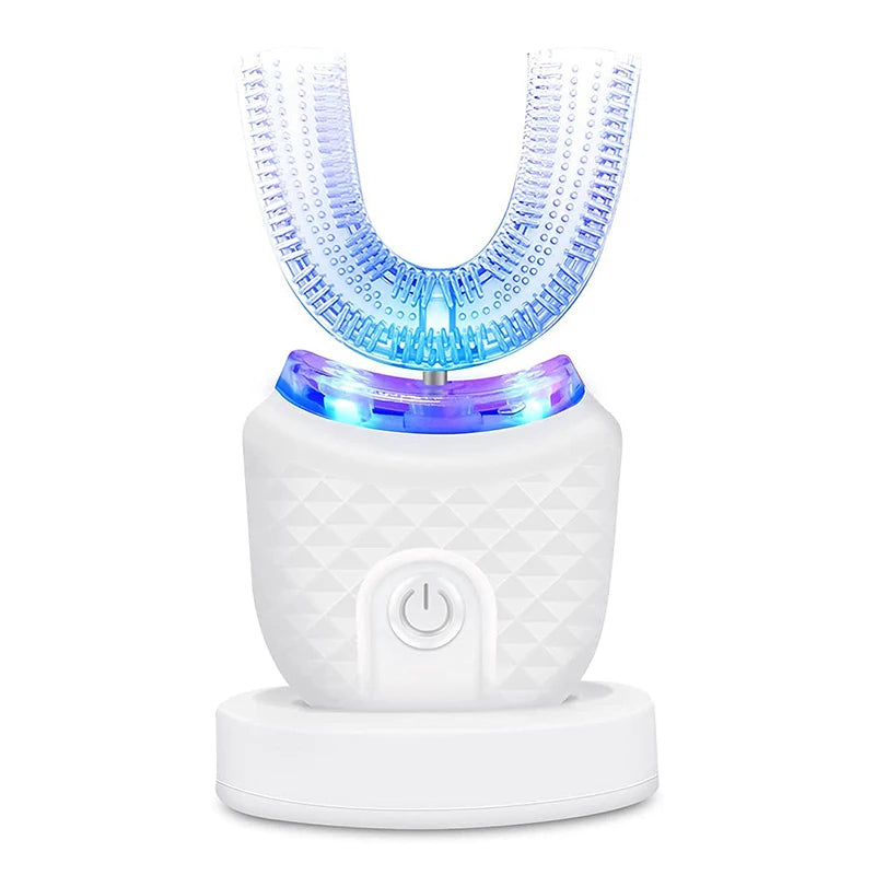 Wireless Silicone Electric Toothbrush 360 Degrees Automatic Ultrasonic U Shaped Travel Home Use Teeth Brush